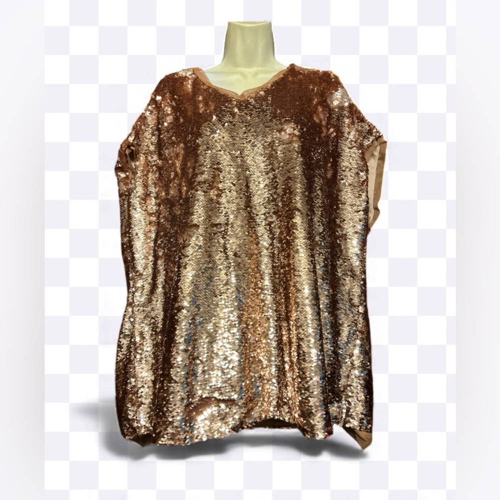 Roaman’s Copper Sequined Top 18W, Wedding Cruise Party